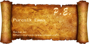 Purcsik Emma névjegykártya